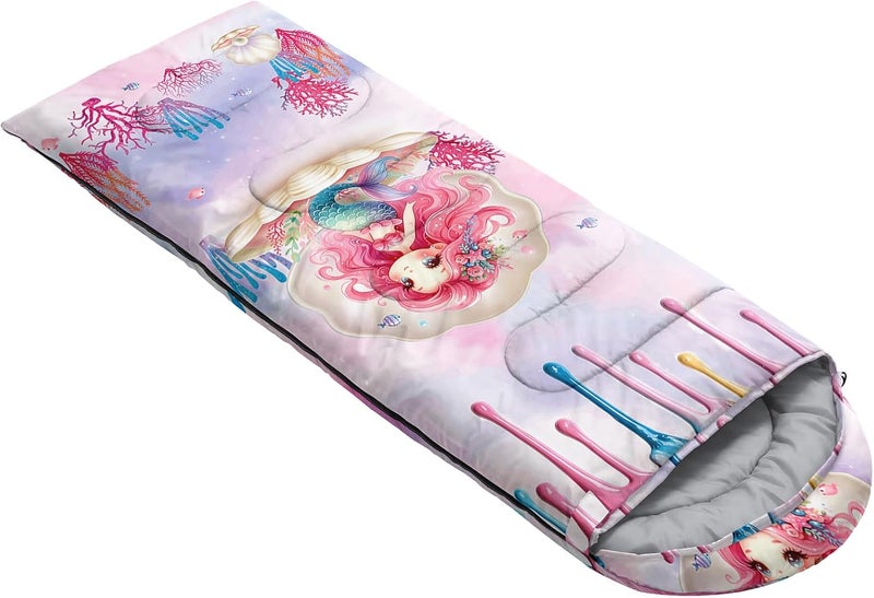 HOSIMA Dear Hunting Pattern Cold Weather Sleeping Bags for Kids Adults,Black Light Weight Waterproof Sleeping Bags for Outdoors Hiking. - Image 4